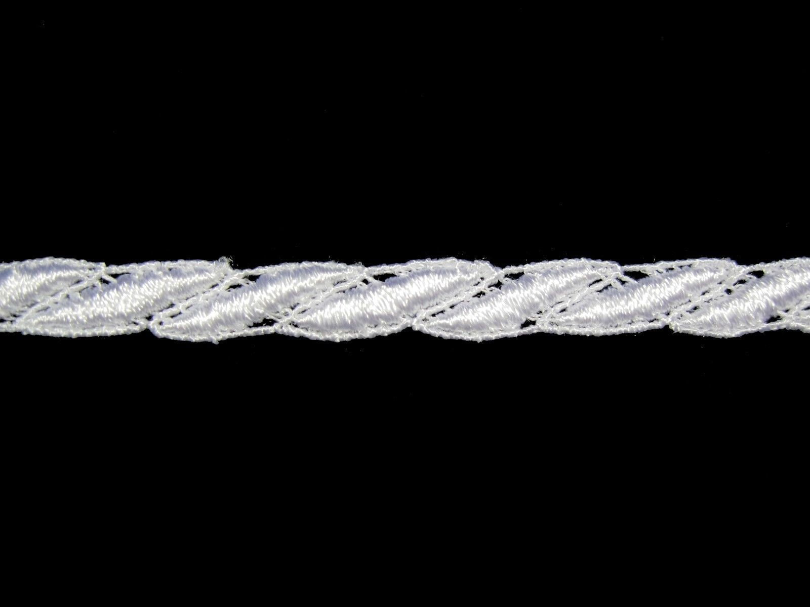Lily 3/8" White Small Thin Intricate Venice Lace Bridal Accessory Trim by Yard