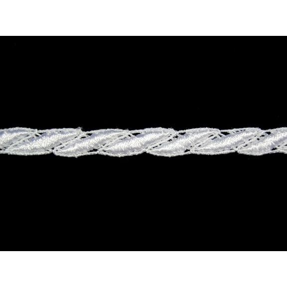 Lily 3/8" White Small Thin Intricate Venice Lace Bridal Accessory Trim by Yard