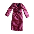 thumbnail image 2 of jiaping 1/12 Long Coat Fashion Notch Lapel Miniature Windproof Overcoat, Open Front Coat violet, 2 of 8