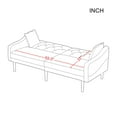 Modern Futon Sofa Bed, Convertible Folding Velvet Sofa Bed with Rubber
