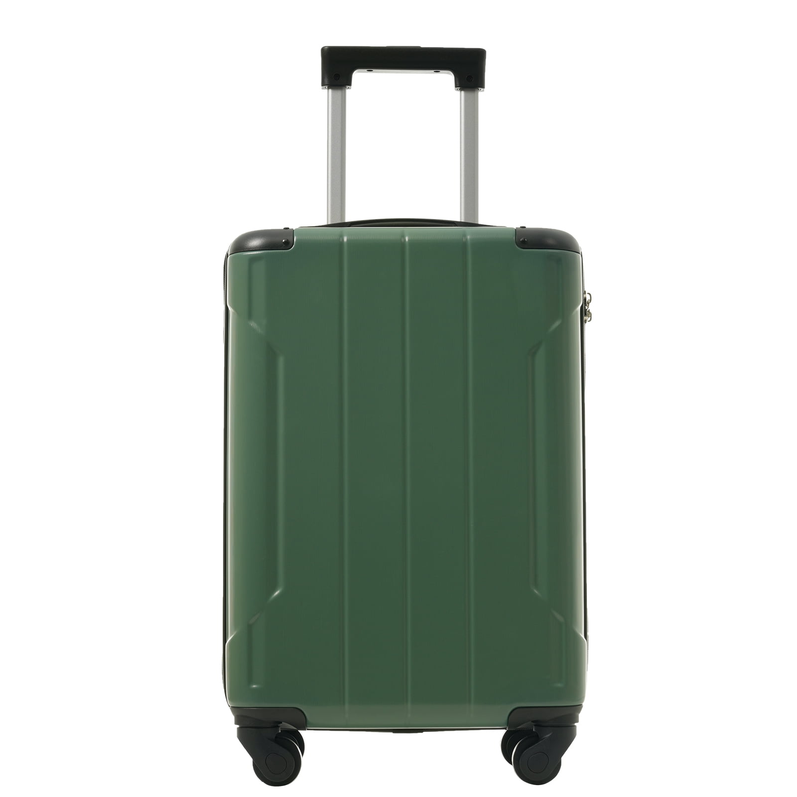 Euroco Carry-On Luggage Sets 3 Piece,ABS Lightweight Suitcase with Spinner Wheels, TSA Lock & 2 Packing Cubes,20 Inch Hardshell Airline Approved Luggage for Men Women Travel,Green