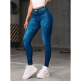 thumbnail image 2 of Pack de 2 Leggins Mujer Unitalla Mezclilla Faja Alta Estilo Pantalón Mezclilla Jegging Tiro Alto, Mallon licra Cómodos Elásticos, 2 of 7