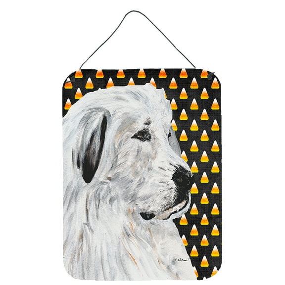 Great Pyrenees Candy Corn Halloween Wall or Door Hanging Prints