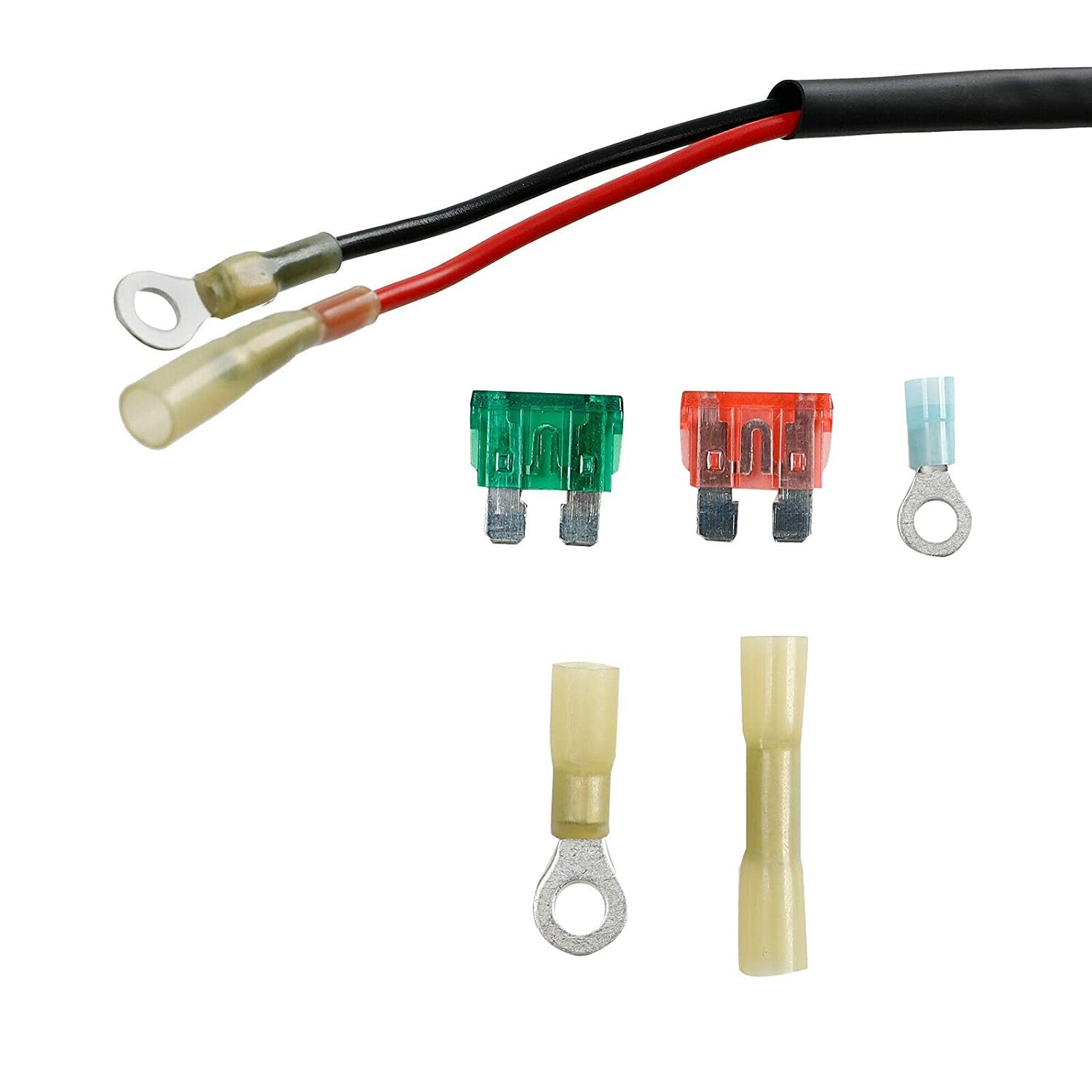 Dual Electric Cooling Fan Wiring Install Kit 185 Degree On 165 Off Engine Fan  Thermostat Temperature Switch 40/50 AMP Relay Kit, Works for: 2... 