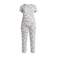 thumbnail image 2 of Joyspun Women's Sleep Tee and Pants Pajama Set, 2-Piece, Sizes XS to 3X, 2 of 2