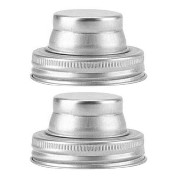 MLINS 2 Pcs Mason Jar Shaker Lids Stainless Steel Sealing Storage Shaker Lid Kit For Dredge Flour Mix Spices Salt Peppers Sugar