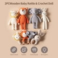 thumbnail image 3 of Crochet Baby Toys Stuffed Animals for Babies Elephant Crochet Baby Toy Infant Soothe Toys for Sensory and Early Grips Development Gift for Baby Shower, Birthday, 3 of 6