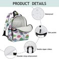 thumbnail image 4 of White Cartoon Dinosaurs Pattern Cute School Backpack Bag for School with Padded Back and Adjustable Shoulder Straps 15.25"x11.5"x5.25", 4 of 5