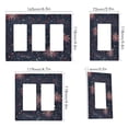 thumbnail image 2 of Yayeee Rocker Switch Wall Plate 2-Gang 4.7"x4.6" Home Decorative Outlet Cover, Red and White Fireworks Pattern, 2 of 6