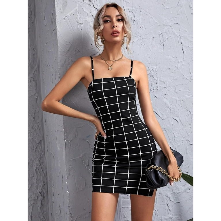 Plaid dress tight clearance