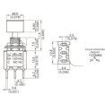 thumbnail image 3 of 5 Pcs Interrupteur à Tête Oscillante Rouge MTS-102 3 Broches Deuxième Vitesse Auto-Réinitialisable, 3 of 9