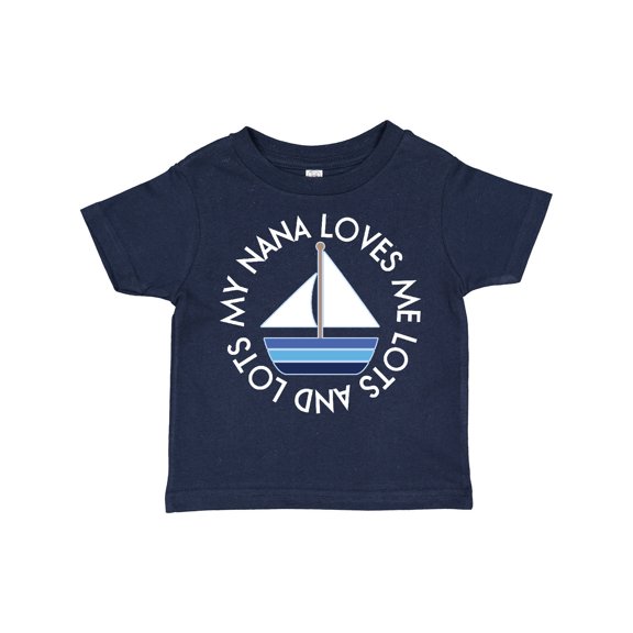Inktastic My Nana Loves Me Sailboat Boys Boys Toddler T-Shirt