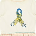 thumbnail image 4 of Inktastic Down Syndrome Awareness Blue and Yellow Hearts Ribbon Girls Toddler Dress, 4 of 5