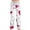 Vermilion, variant on Women's Drawstring Valentine's Day Printed Casual Pants, Elastic Waist Lounge Pants for Women, Holiday Themed Sleepwear Pajama Pants, Comfortable Fit,Wine,M