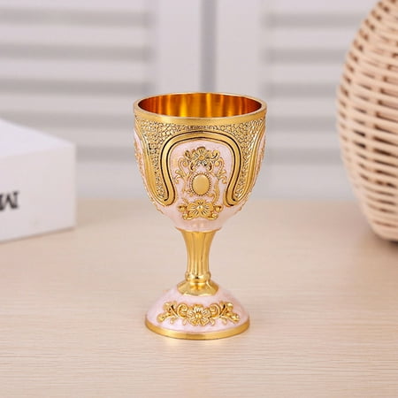 

Vintage Chalice Wine Goblet European Style Classic Metal Goblet for Housewarming Festive Gift