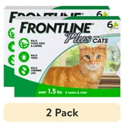 (2 pack) FRONTLINE Plus for Cats and Kittens Flea and Tick Treatment, 6 Count