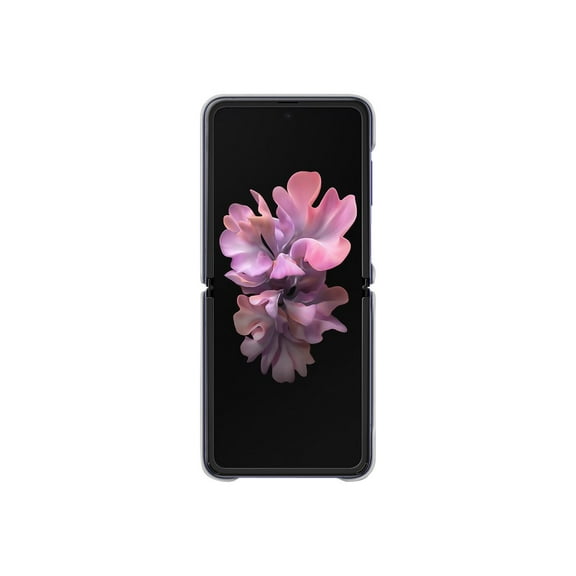 Samsung Leather Cover EF-VF700 - Back cover for cell phone - leather - silver - for Galaxy Z Flip, Z Flip 5G