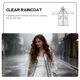 thumbnail image 3 of unbranded Poncho Portátil Transparente Impermeable Con Borde Negro Para Lluvia Y, 3 of 6