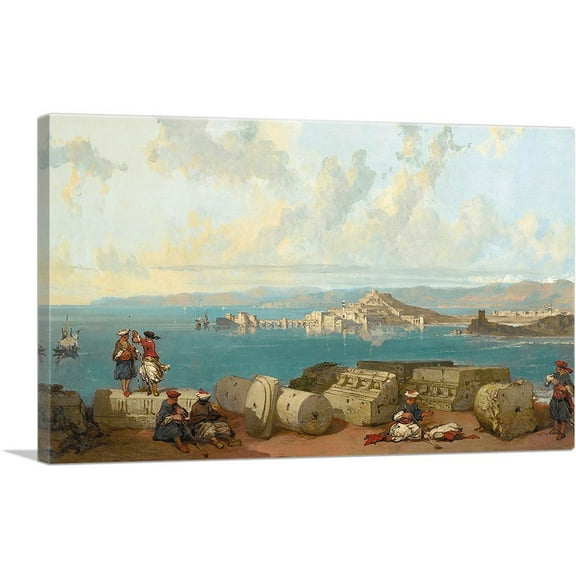 ARTCANVAS Sidon Looking Towards The Range Of Lebanon Canvas Art Print by David Roberts - Size: 26" x 18" (1.50" Deep)