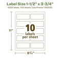 thumbnail image 6 of Avery EcoFriendly Rectangle Labels, 1-1/2" x 3-3/4", 1,000ct, 6 of 10