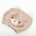 thumbnail image 4 of Unique Bargains 1 Pc Water-absorbent Cartoon Bears Hair Towel for Bathroom Khaki Coral Fleece, 4 of 5