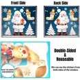 thumbnail image 3 of hojas de pegatinas navideñas para ventanas | Decoraciones navideñas para ventanas de doble cara reutilizables | Calcomanías 3D navideñas para ventanas con copos de nieve y Papá Noel, 3 of 5