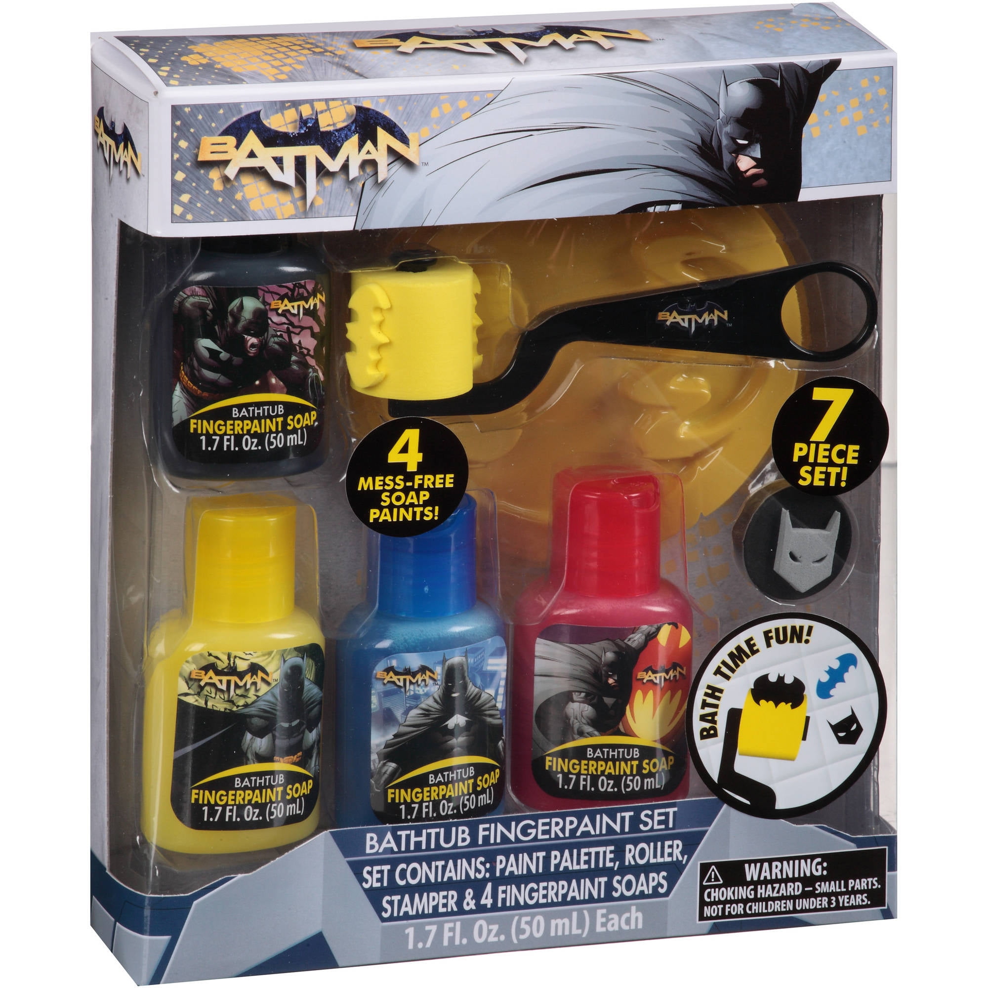 License Batman Bath Fingerpaint Set Com