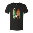 thumbnail image 2 of Trippy California Redwoods Forest Fox Silhouette | Mens Fashion Premium Tri Blend T-Shirt, Vintage Black, 2XL, 2 of 4