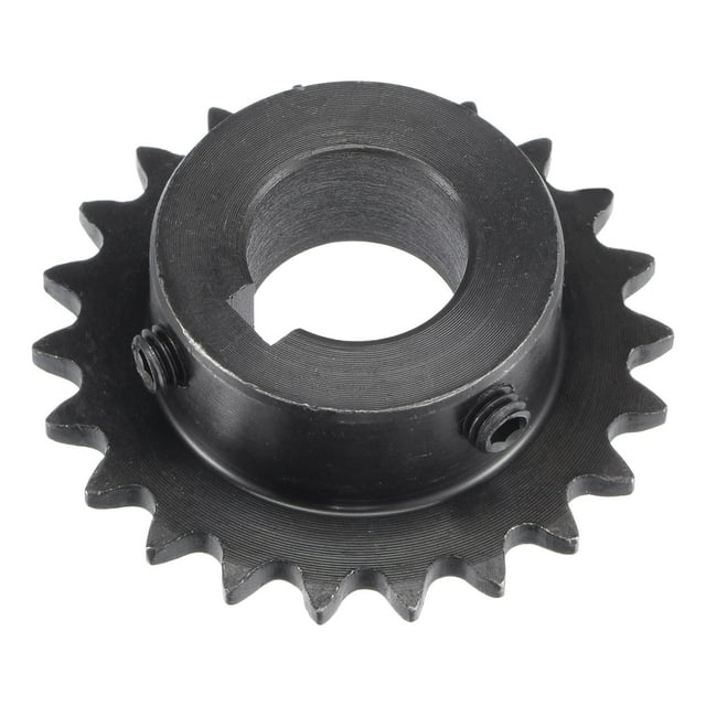 Unique Bargains 22 Teeth Sprocket 1/4' Pitch, 16mm Bore Carbon Steel, Keyway with 2 Set Screws