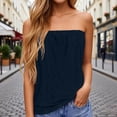 thumbnail image 6 of SHenli Built In Bra Tank Tops for Women Rolled Loose Camisole Sleeveless Gauze Shirts Boho Floral Casual Basic Tee Dark Blue M, 6 of 6