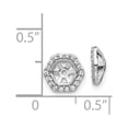 thumbnail image 2 of 14K White Gold Earring Jackets & Enhancers Diamond Round 8 mm, 2 of 2