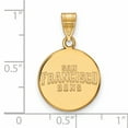 thumbnail image 3 of Sterling Silver w/ 14K Yellow Gold-Plated LogoArt Official Licensed Collegiate University of San Francisco (USF) Medium Disc Pendant, 3 of 4