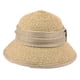 thumbnail image 3 of Sombrero Cloche Gatsby de Lino para Mujer con Banda de Encaje y Flor, 3 of 4