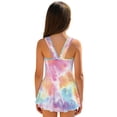thumbnail image 2 of DISNIMO Cat Paw Printed Girl One Piece Swimsuit with Skirt Quick Dry Bathing Suit Skirted Hawaiian Summer Swimwear Sleeveless Swim Dress Size 7-8, 2 of 8
