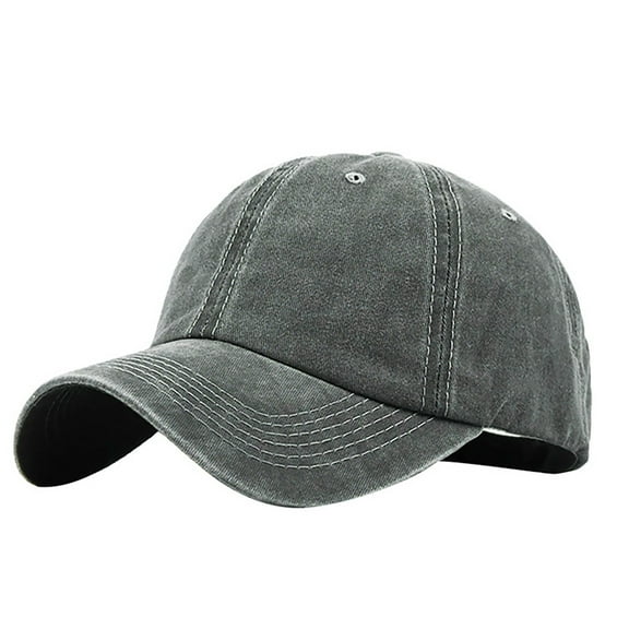 Clearance Skpblutn Sun Hat Ponytail Messy Buns Trucker Plain Baseball Visor Unisex Hat Caps Grey