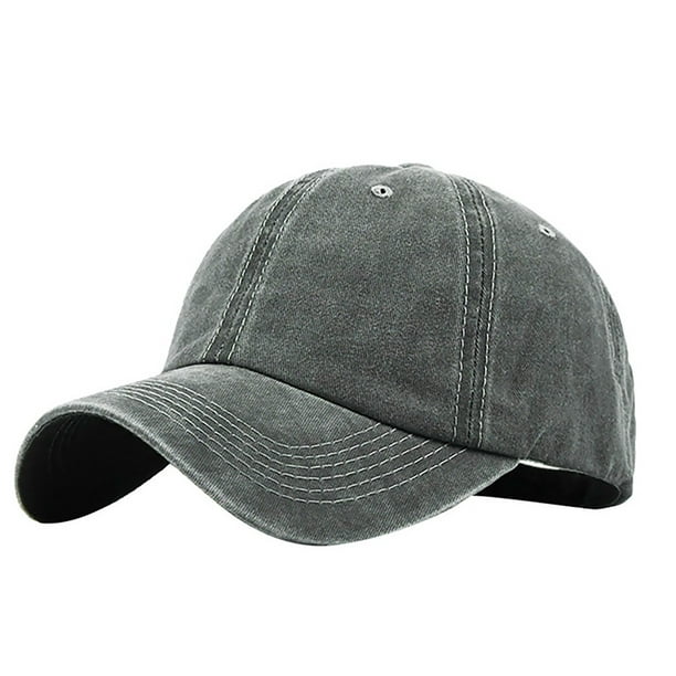 Mens Hat Adult Male Extended Top Hats Hat Plain Trucker Visor Buns Baseball  Ponytail Unisex Cap Messy Baseball Caps Clothes(Grey,One Size)