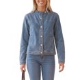 thumbnail image 2 of INSPIRE CHIC Women's Denim Jacket Casual Long Sleeves Washed Button Up Round Neck Jean Jackets Small Light Blue, 2 of 6