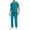 Light Blue, variant on Wyobmus Mens Scrubs Set Classic Short Sleeve V Neck Side Slit Stretch Top & Straihgt Fit Work Pants 8 Pockets S-2Xl Light Blue