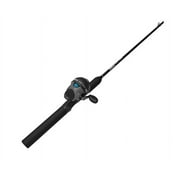 Zebco READY TACKLE Spincasting Fishing Rod & Reel Combo 5-foot 6-inch 2-piece, Black