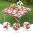thumbnail image 4 of Bichon Frise Dog and Pioneer Flower Square Fitted Tablecloth with Elastic Edge,Square Table Cover,Washable Elastic Table Cover for Home Kitchen Party Decor 34"x34", 4 of 6