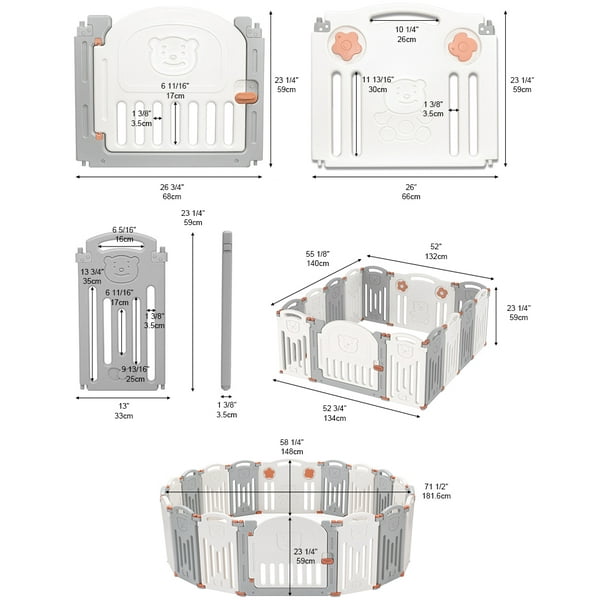 Parc Pour Bébé, Parc D'activités De Sécurité Avec Porte En Maille  Respirante - LIVINGbasics®