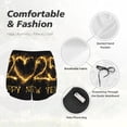 thumbnail image 4 of Balery Happy New Year 2025 D Pantalones cortos deportivos para mujer con forro y dos bolsillos, elásticos, para entrenamiento, gimnasio, yoga-XX-Large, 4 of 7
