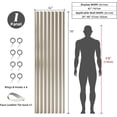 thumbnail image 2 of Cortinas Plisadas de Puerta Plegable con Blackout Total, Color Gris con Ganchos, Cortinas de Acordeón para Puerta de Clóset, Cortinas de Pared, Divisor de Habitación, 2 of 4