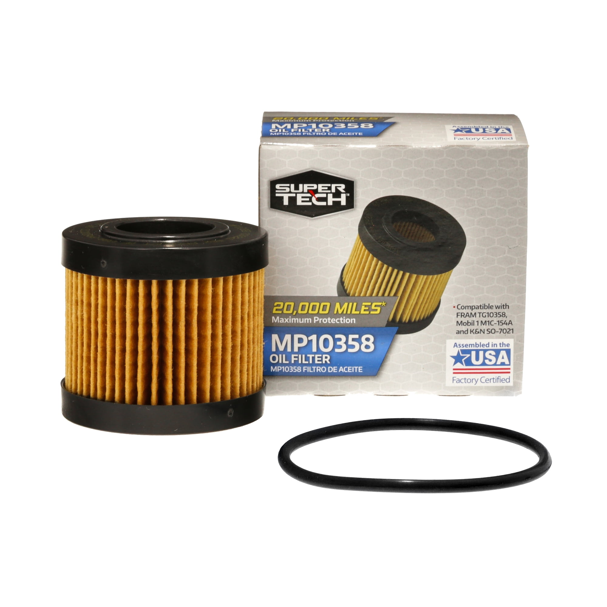 SuperTech Maximum Performance 20,000 mile Replacement Sythetic Oil Filter, MP10358, for Toyota and Scion