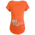 thumbnail image 1 of CafePress - Pregnant Skeleton Sign Language Maternity T Shirt - Maternity Dark T-Shirt, 1 of 1