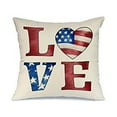 thumbnail image 4 of Tiitstoy Set of 4 Rustic Pillow Covers, 20x20 Inch Patriotic Pillow Dicoration for Outdoor/Indoor Independence Day, 4 of 5