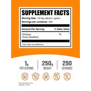 BulkSupplements Chitosan Powder, Herbal Supplement, Unisex, 250g, 250 Servings