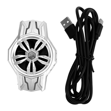 

PAOMIAN Phone Cooler Cell Phone Cooling Fan with Clip Mobile Phone Radiator S1 3030 Semiconductor for Playing Games Watching Videos Silver
