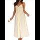 thumbnail image 3 of Vestido de Verano con Cuello en V para Mujer, A Rayas, Estilo Bohemio, para Playa, con Tirantes Finos y Lazo en la Espalda. Amarillo M, 3 of 10