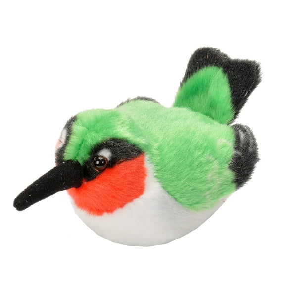 Animal de peluche Wild Republic Audubon Birds, colibrí garganta rubí con sonido